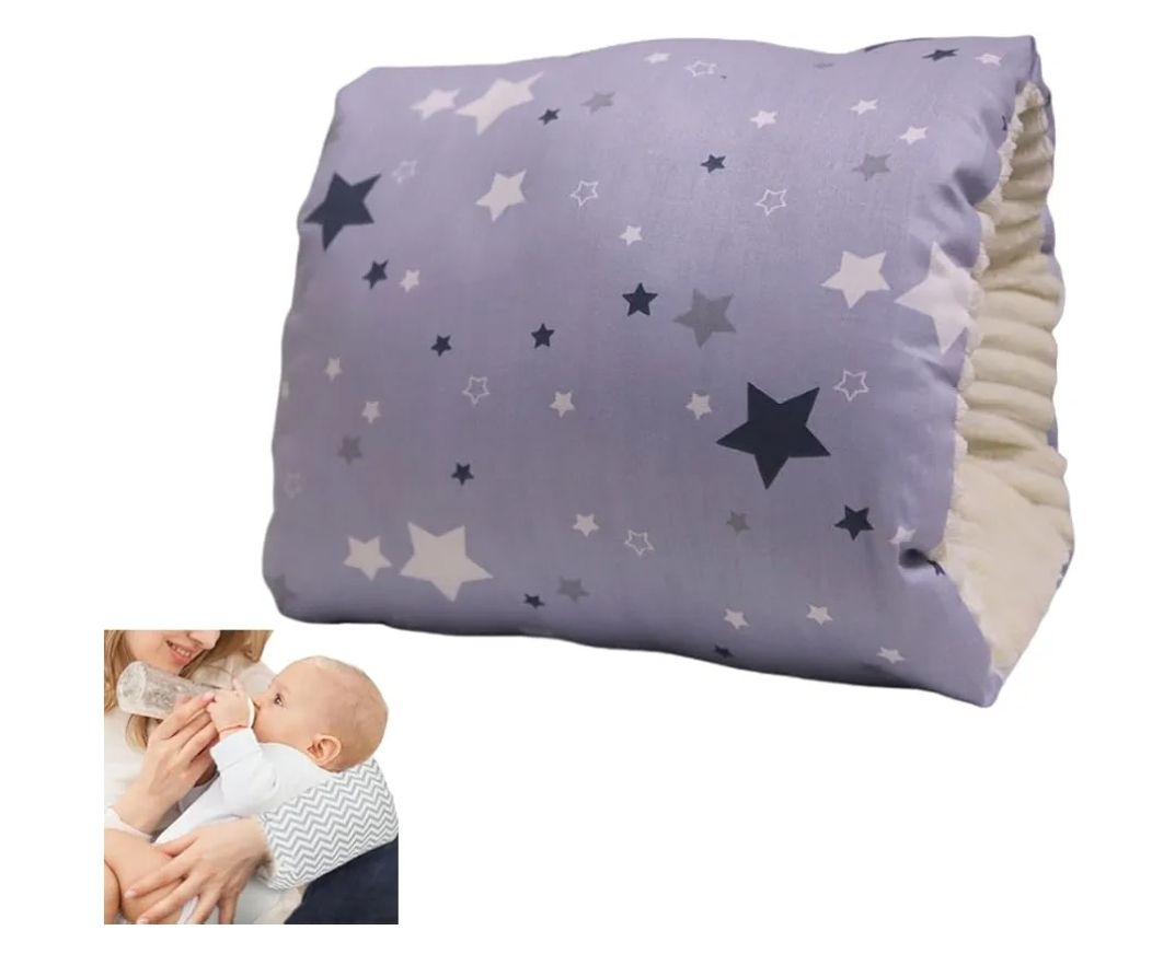 Cradle Arm Pillow Muslin Cotton Cradle Breastfeeding Pillow Arm Pillow Feeding Pillow Soft and Comfortable Head Support Pillow for Bottle Feeding Nursing