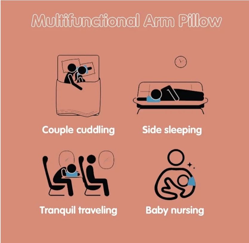 Cradle Arm Pillow Muslin Cotton Cradle Breastfeeding Pillow Arm Pillow Feeding Pillow Soft and Comfortable Head Support Pillow for Bottle Feeding Nursing