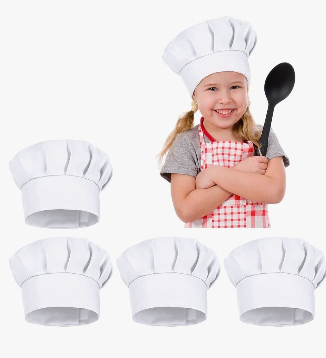 1PCS Adjustable Kids Chef Hat Chef Toques Cooking Baker Chef Cap for Aged 2-5