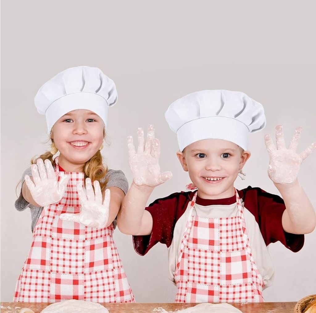 1PCS Adjustable Kids Chef Hat Chef Toques Cooking Baker Chef Cap for Aged 2-5