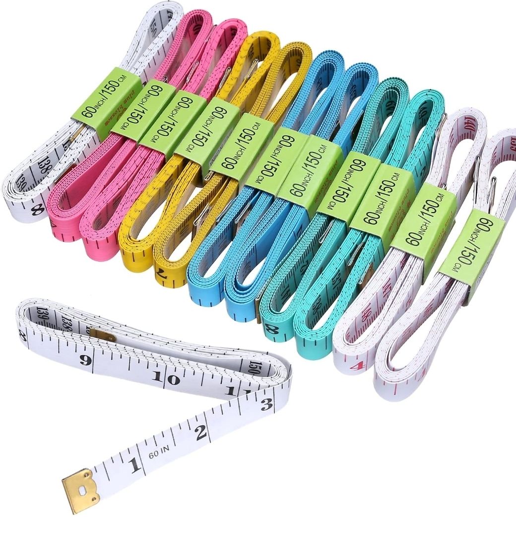 12 PCS Soft Tape Measures Double-Scale 60-Inch/150cm Soft Tape Measure Ruler Bulk for Sewing Tailor Cloth,Medical Measurement,Body Measurements (Multicolors)