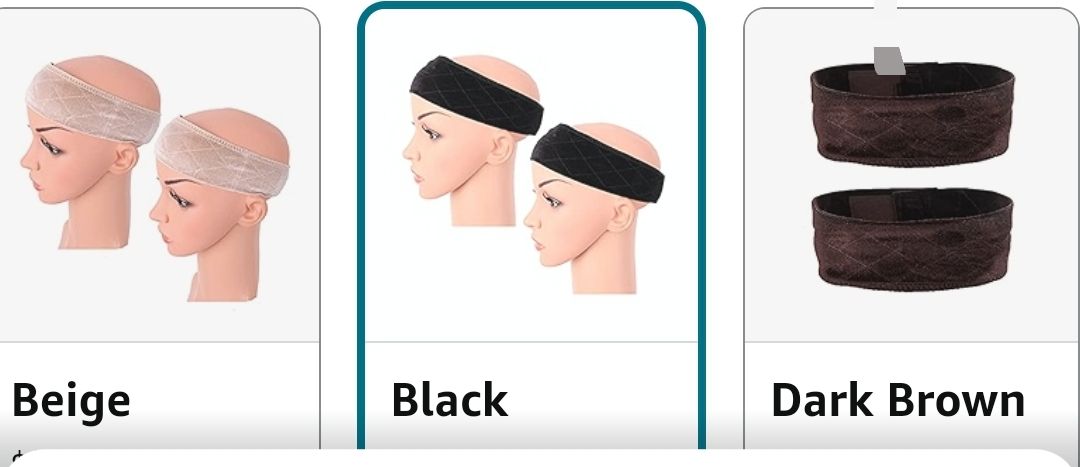 2 Pack Adjustable Velvet Wig Grip Wig Band No Slip Head Hair Bands Flexible Headband