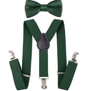 Classic Adjustable Suspender & Bowtie For Adults Unisex