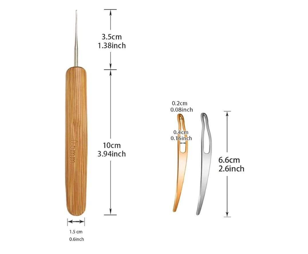 Dreadlock Crochet Hook Tool,Braid Hair Dreadlocks Needle Weaving Crochet for Braid Craft