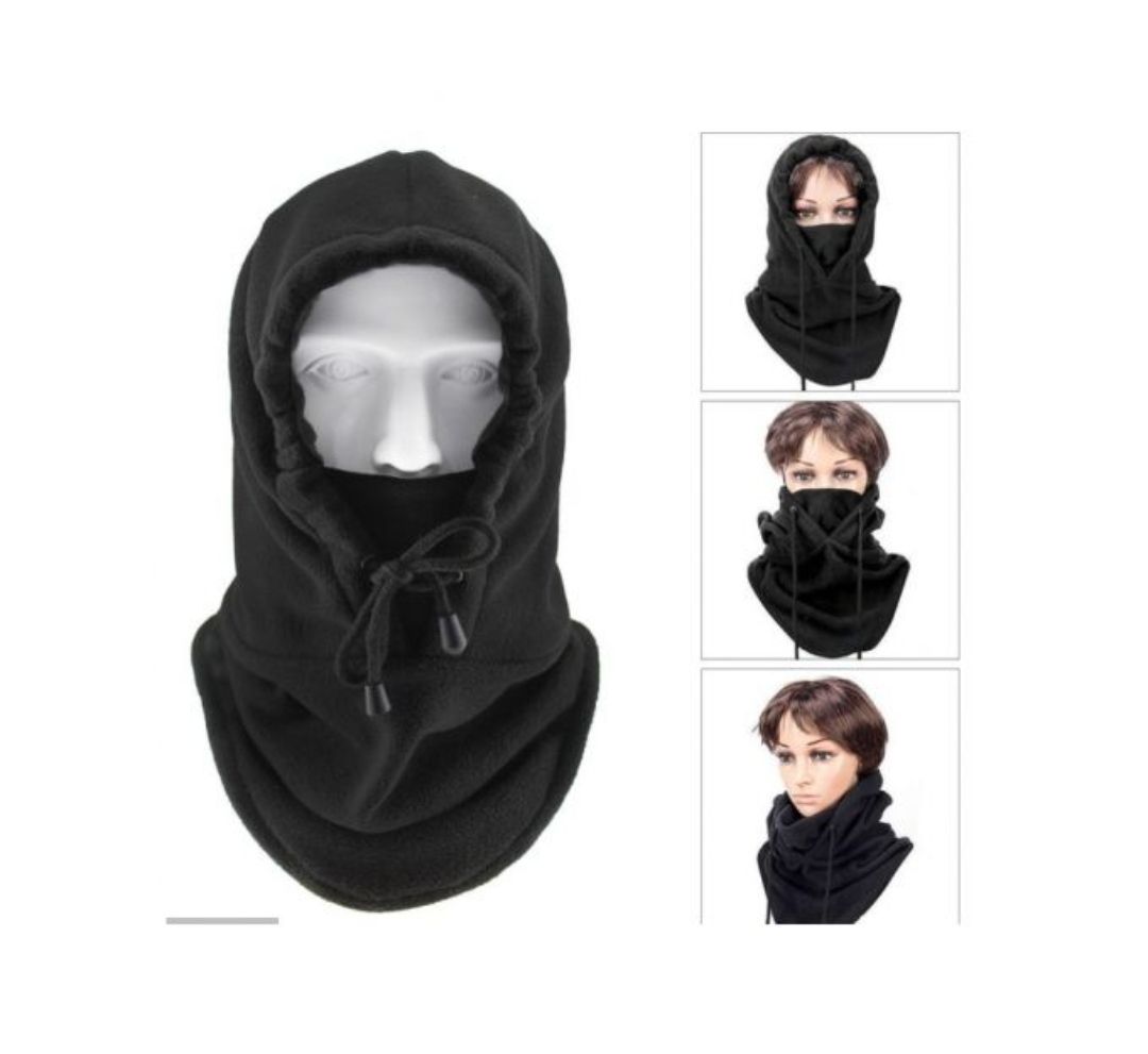 Black Balaclava Motorcycle Outdoor Face Mask Neck Warmer