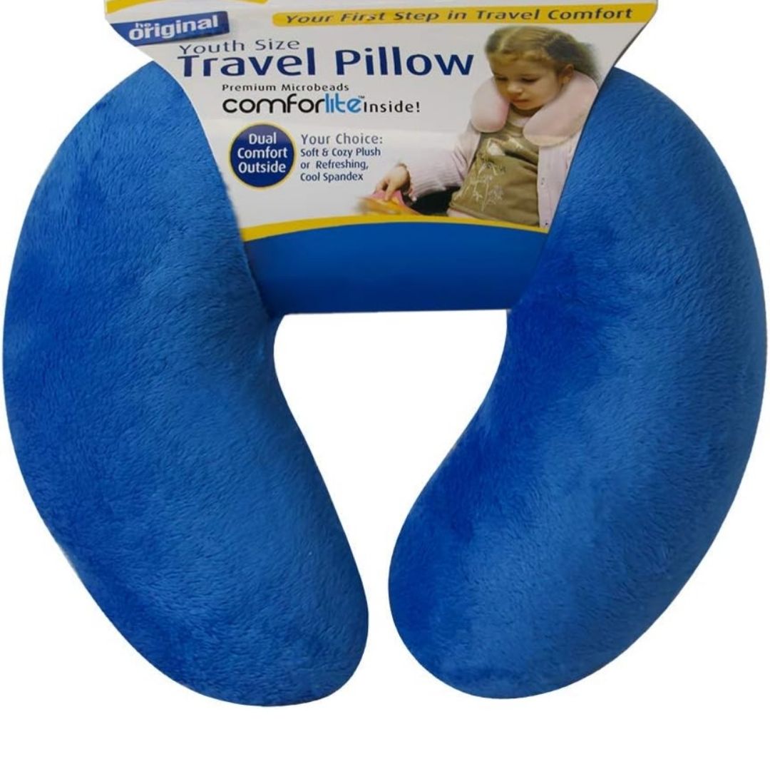 Kids Dual Comfort Microbead Travel Neck Pillow