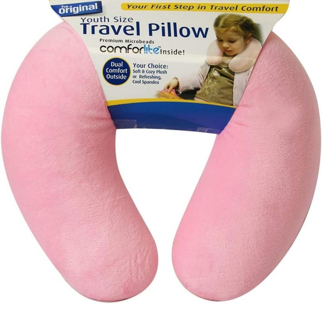 Kids Dual Comfort Microbead Travel Neck Pillow