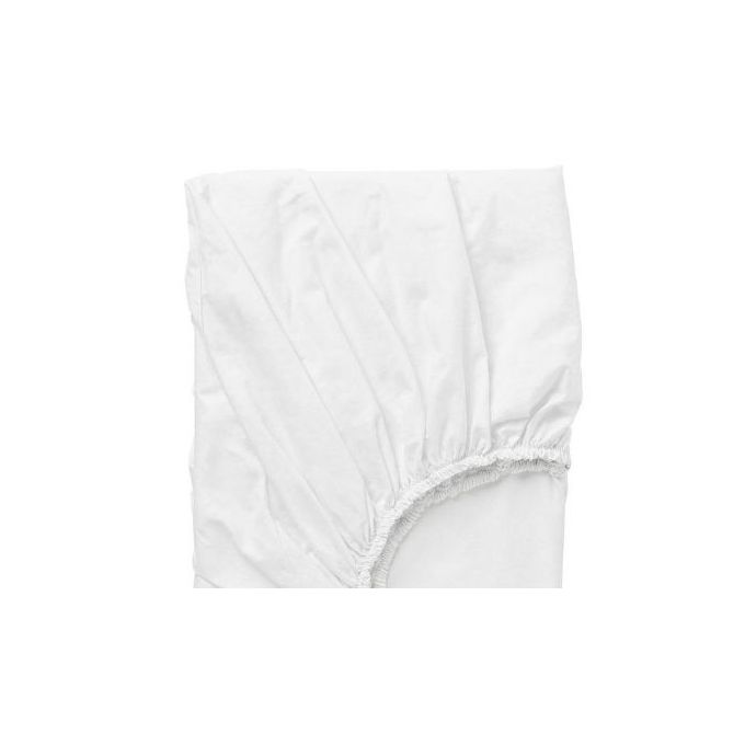 1 PC Pure White Elastic Fitted Bed Sheet