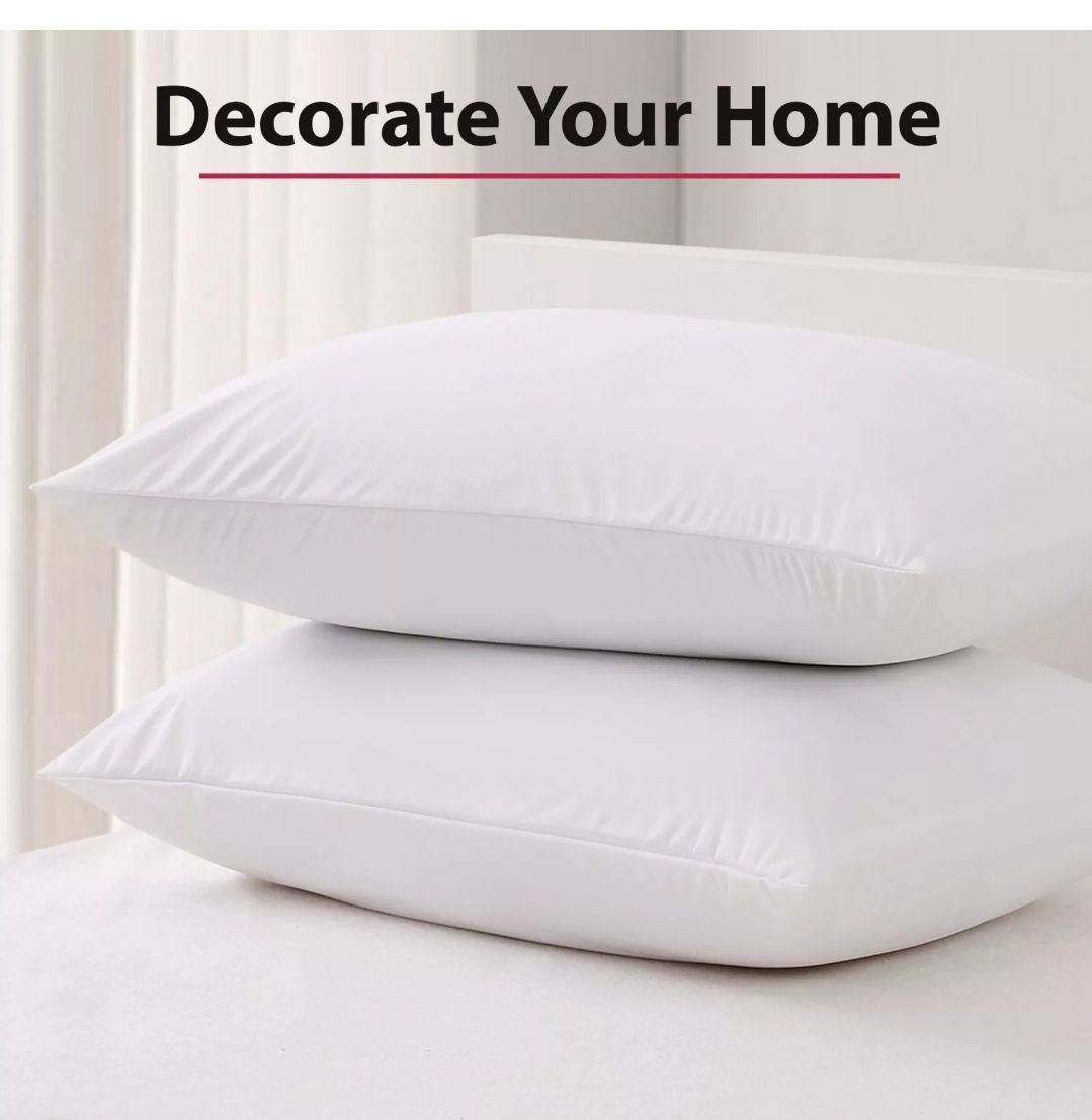 Pack of 4 Throw Pillows Insert Ultra Soft Bed & Couch Sofa Decorative Pillows