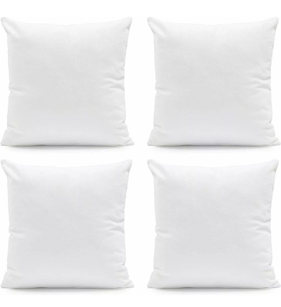Pack of 4 Throw Pillows Insert Ultra Soft Bed & Couch Sofa Decorative Pillows