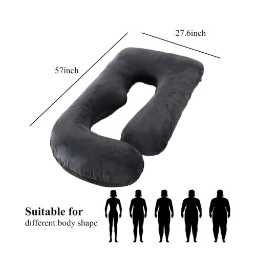 Pregnancy Pillows for Sleeping, U Shaped Full Body Maternity Pillow with Removable Cover - Support for Back, Legs, Belly, HIPS for Pregnant Women, 57 Inch Pregnancy Pillow for Women