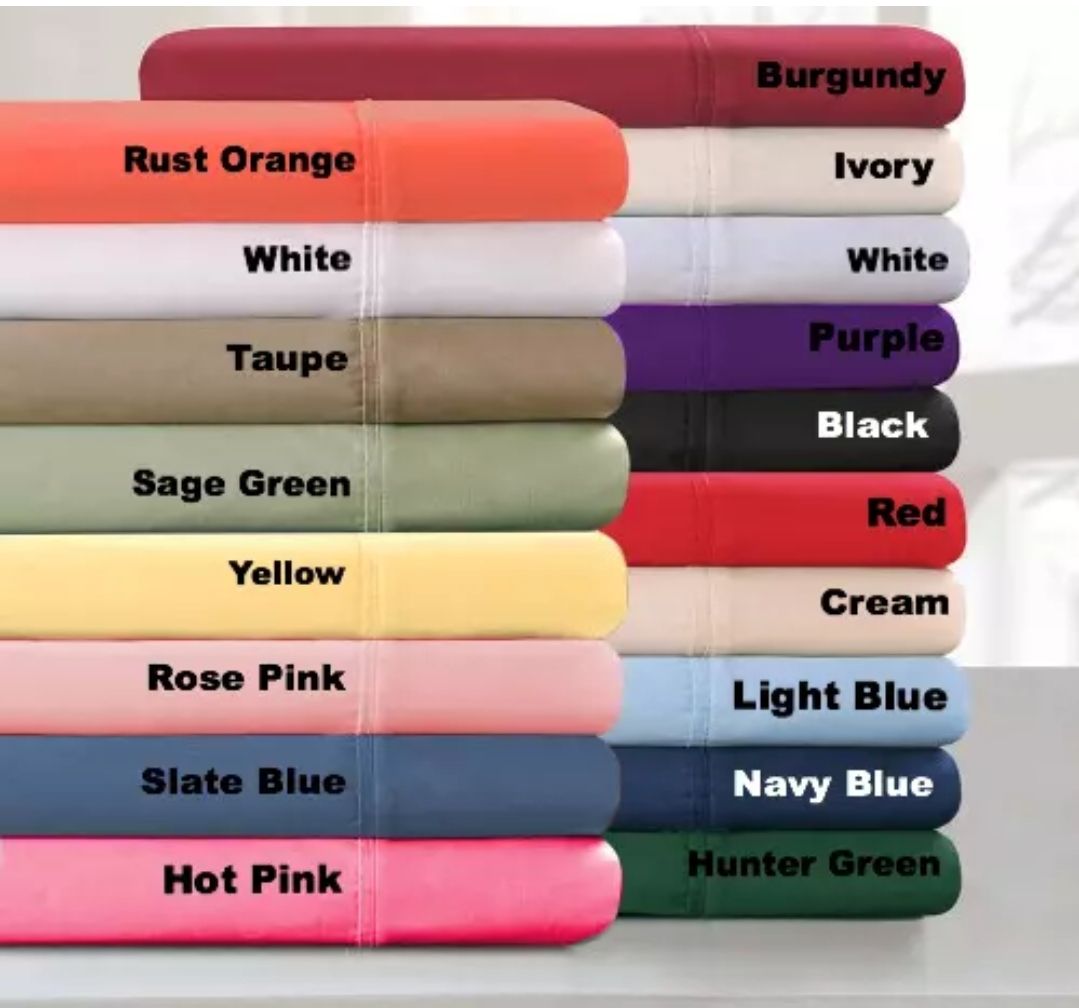 6x6 Fitted Sheet All Sizes Extra Deep Pocket Microfiber Full Elastic Bed Sheets Only