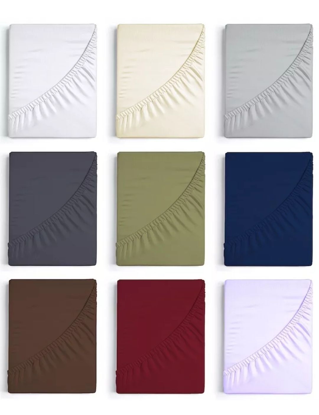 6x6 Fitted Sheet All Sizes Extra Deep Pocket Microfiber Full Elastic Bed Sheets Only