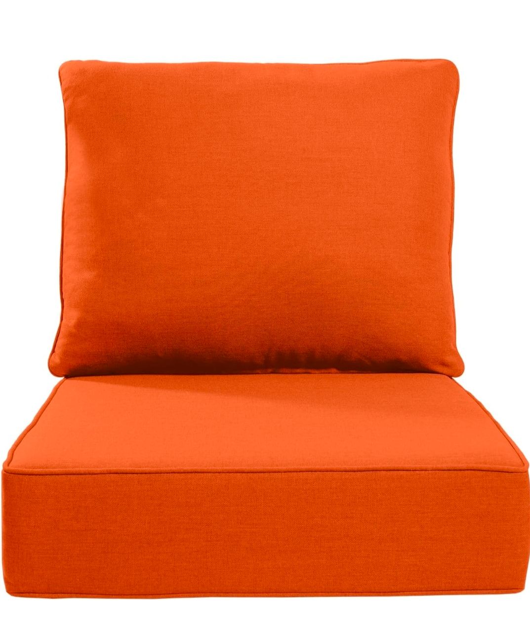 24x24x6 Inch Outdoor Cushions - Water&UV&Fade Resistant 1 Set Zippered Patio Chair Back&Seat Cushion for Wicker Dining Rocking Swivel Chairs Loveseat Couch Sectional Sofa