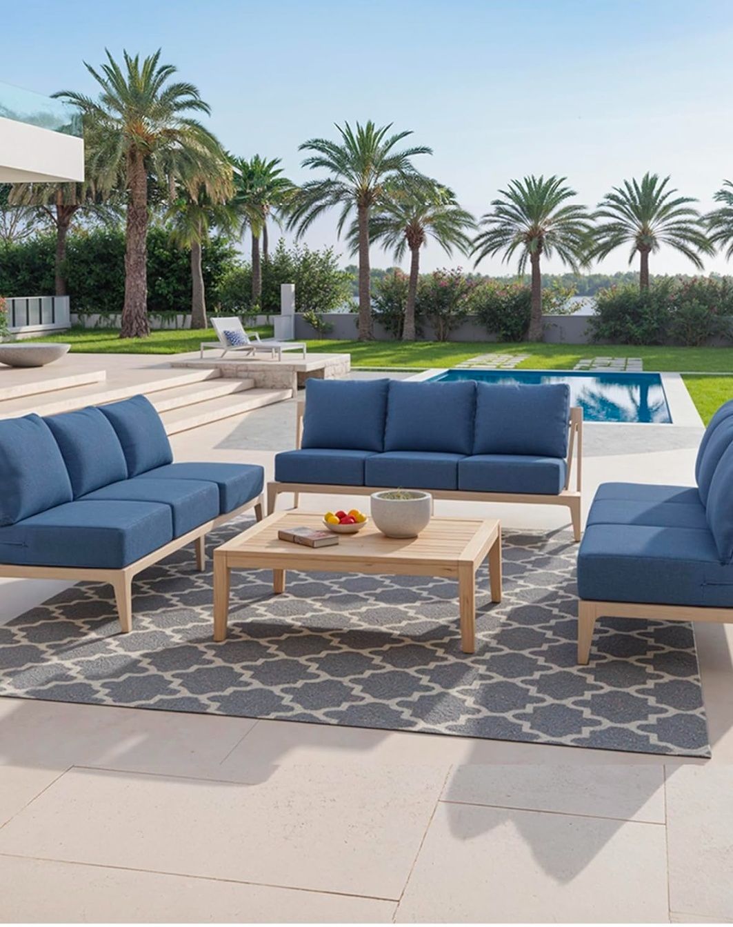 24x24x6 Inch Outdoor Cushions - Water&UV&Fade Resistant 1 Set Zippered Patio Chair Back&Seat Cushion for Wicker Dining Rocking Swivel Chairs Loveseat Couch Sectional Sofa