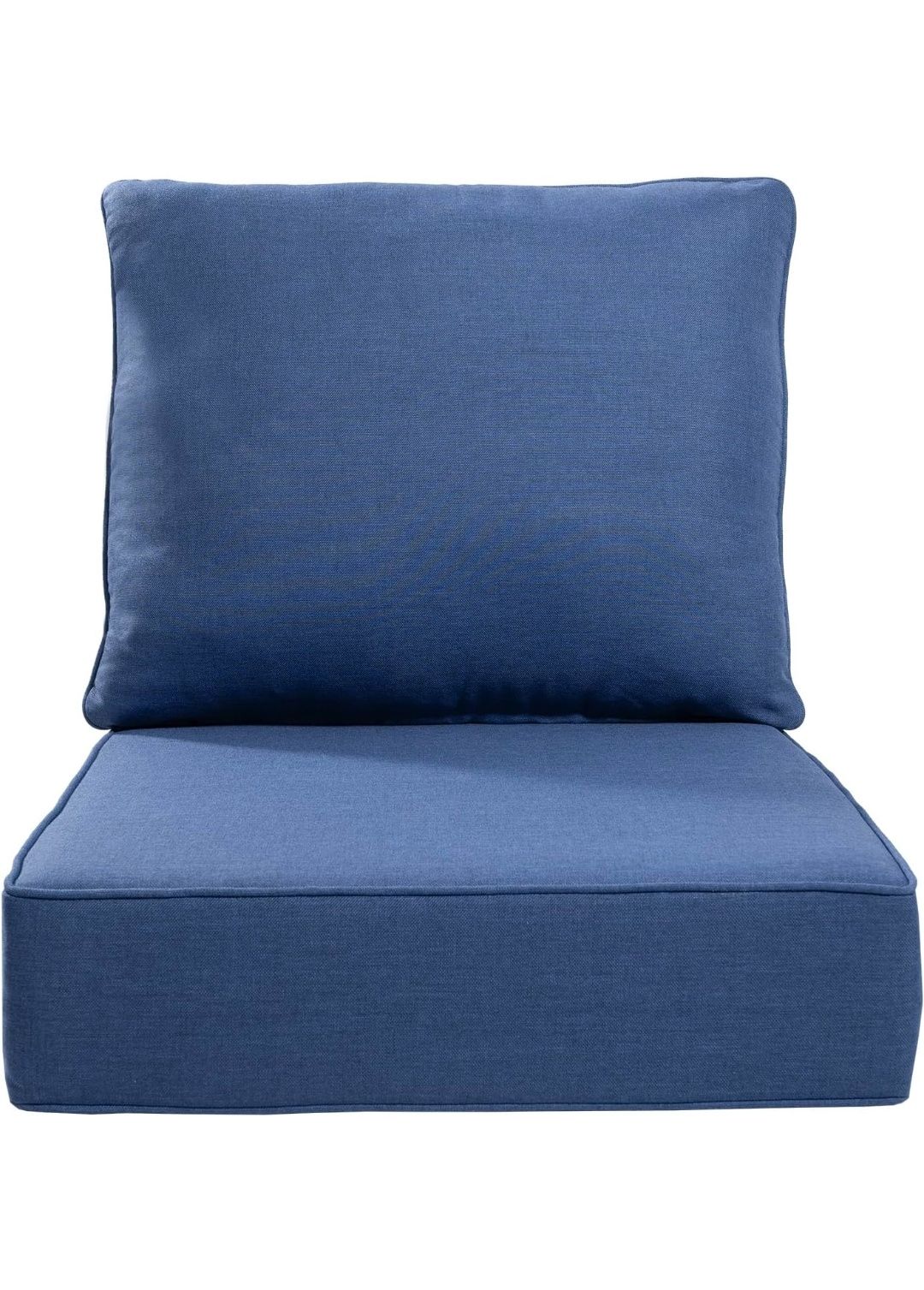 24x24x6 Inch Outdoor Cushions - Water&UV&Fade Resistant 1 Set Zippered Patio Chair Back&Seat Cushion for Wicker Dining Rocking Swivel Chairs Loveseat Couch Sectional Sofa