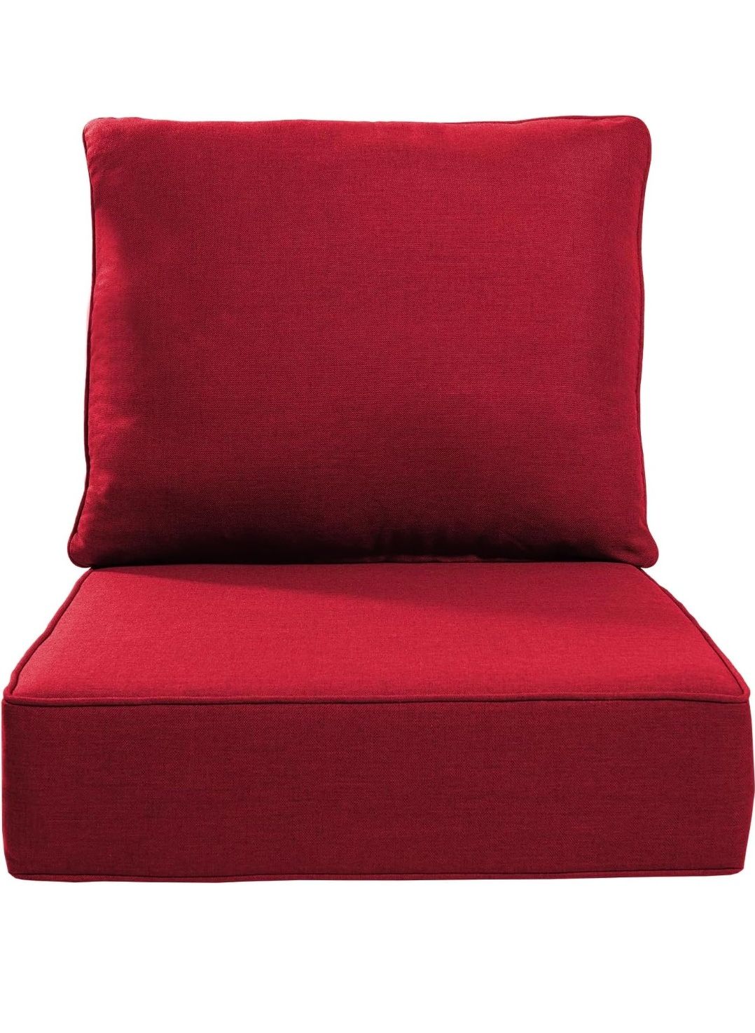 24x24x6 Inch Outdoor Cushions - Water&UV&Fade Resistant 1 Set Zippered Patio Chair Back&Seat Cushion for Wicker Dining Rocking Swivel Chairs Loveseat Couch Sectional Sofa