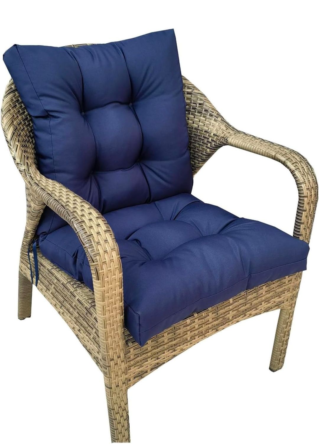 Rocking Chair Pad Non Slip Thick High Back Chair Cushion Set for Outdoor Furniture with Ties 41.7"*20.8"(Cushions Only,No Chair)