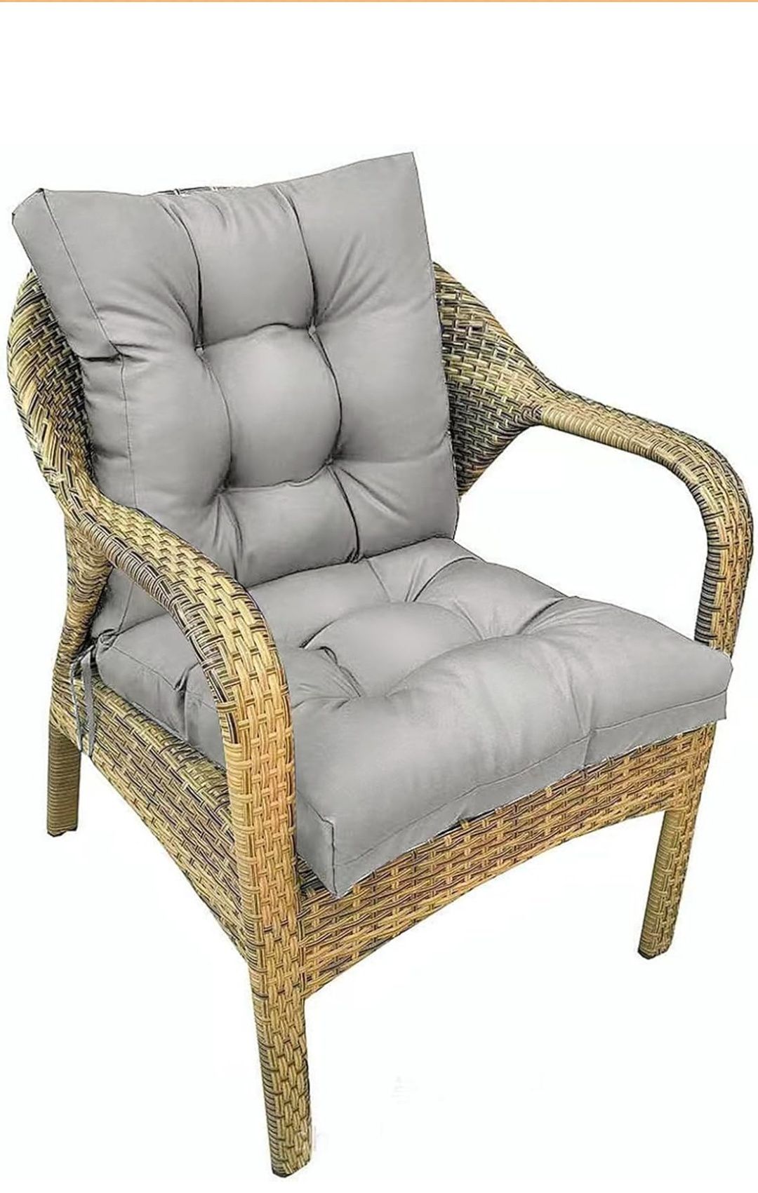 Rocking Chair Pad Non Slip Thick High Back Chair Cushion Set for Outdoor Furniture with Ties 41.7"*20.8"(Cushions Only,No Chair)