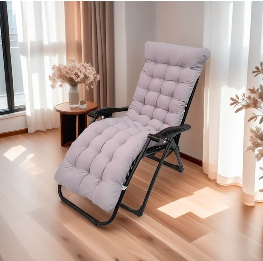 Patio Chaise Lounger Cushion,61inches Lounge Chair Recliners Chair Cushions,Thicker Padded Chaise Lounger Swing Bench Cushion for Outdoor Indoor Home Office