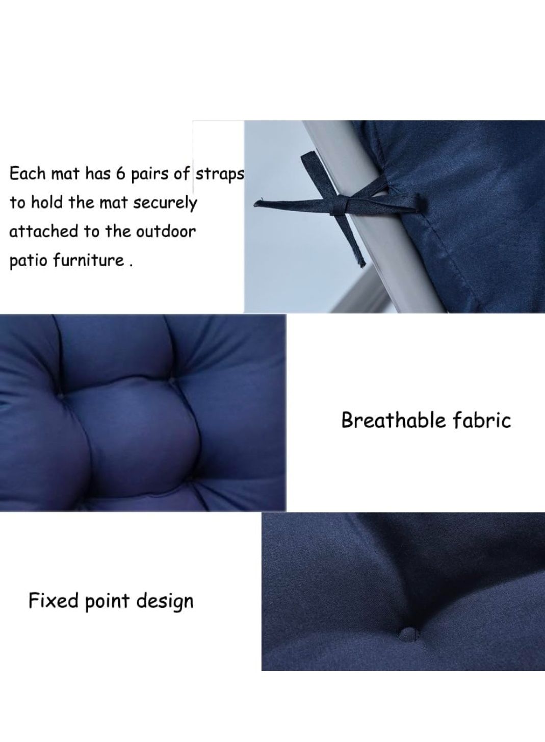 Patio Chaise Lounger Cushion,61inches Lounge Chair Recliners Chair Cushions,Thicker Padded Chaise Lounger Swing Bench Cushion for Outdoor Indoor Home Office