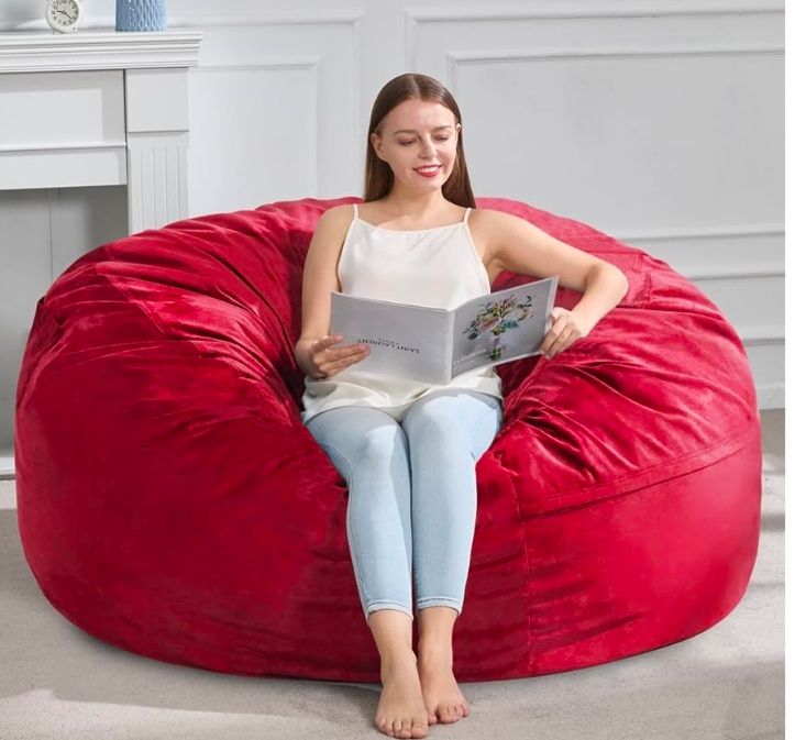 3FT Bean Bag Chair Giant Bean Bag Chairs for Adults Large Bean Chairs with Removable Cover, Beanbag Chair with Filler, Adult Bean Bag Chairs for Living Room, Bedroom