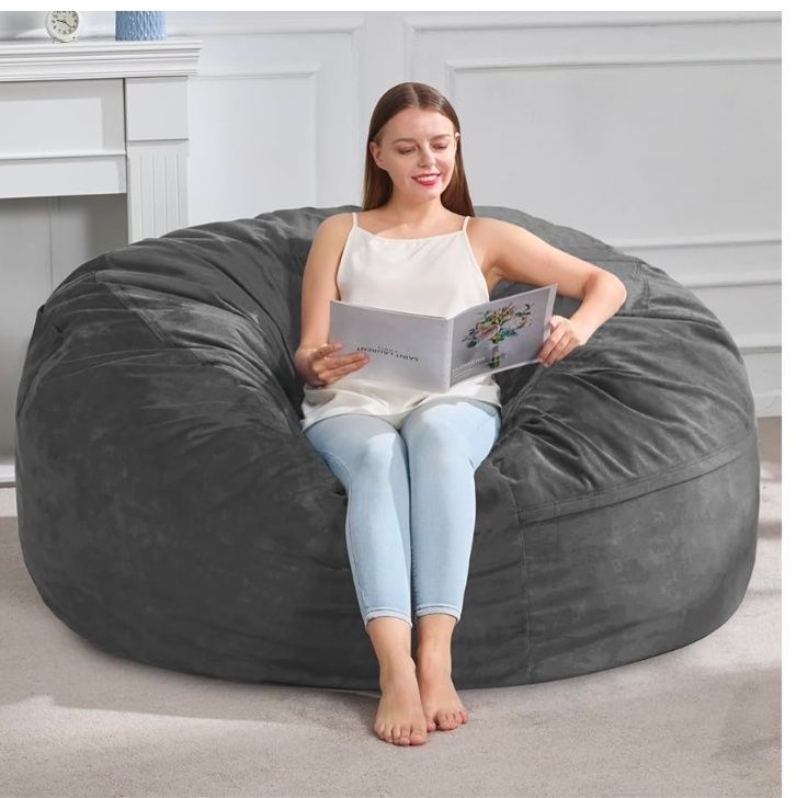 3FT Bean Bag Chair Giant Bean Bag Chairs for Adults Large Bean Chairs with Removable Cover, Beanbag Chair with Filler, Adult Bean Bag Chairs for Living Room, Bedroom