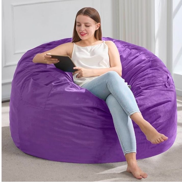 3FT Bean Bag Chair Giant Bean Bag Chairs for Adults Large Bean Chairs with Removable Cover, Beanbag Chair with Filler, Adult Bean Bag Chairs for Living Room, Bedroom