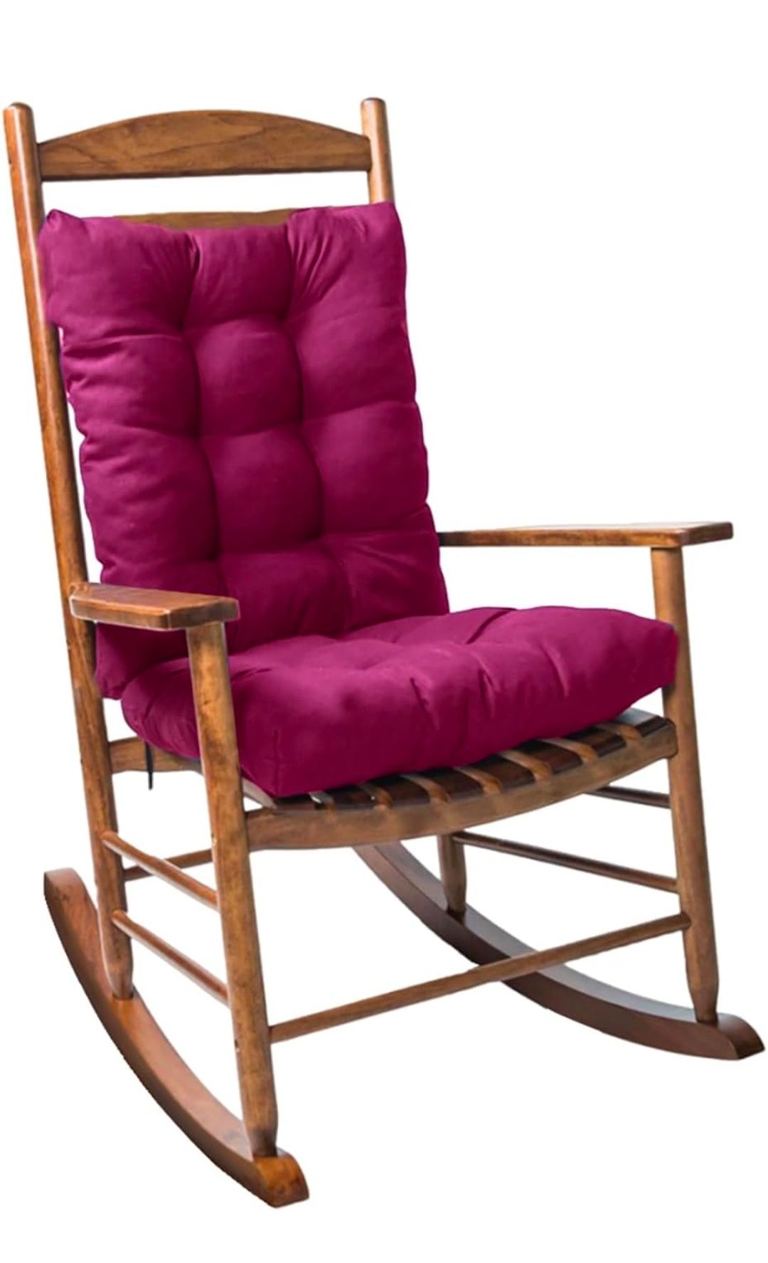 Rocking Chair Cushion Indoor Outdoor High Back Seat Pad Soft Chair Cushion for Patio Porch Garden Kitchen Office.(Cushions only no Chair)