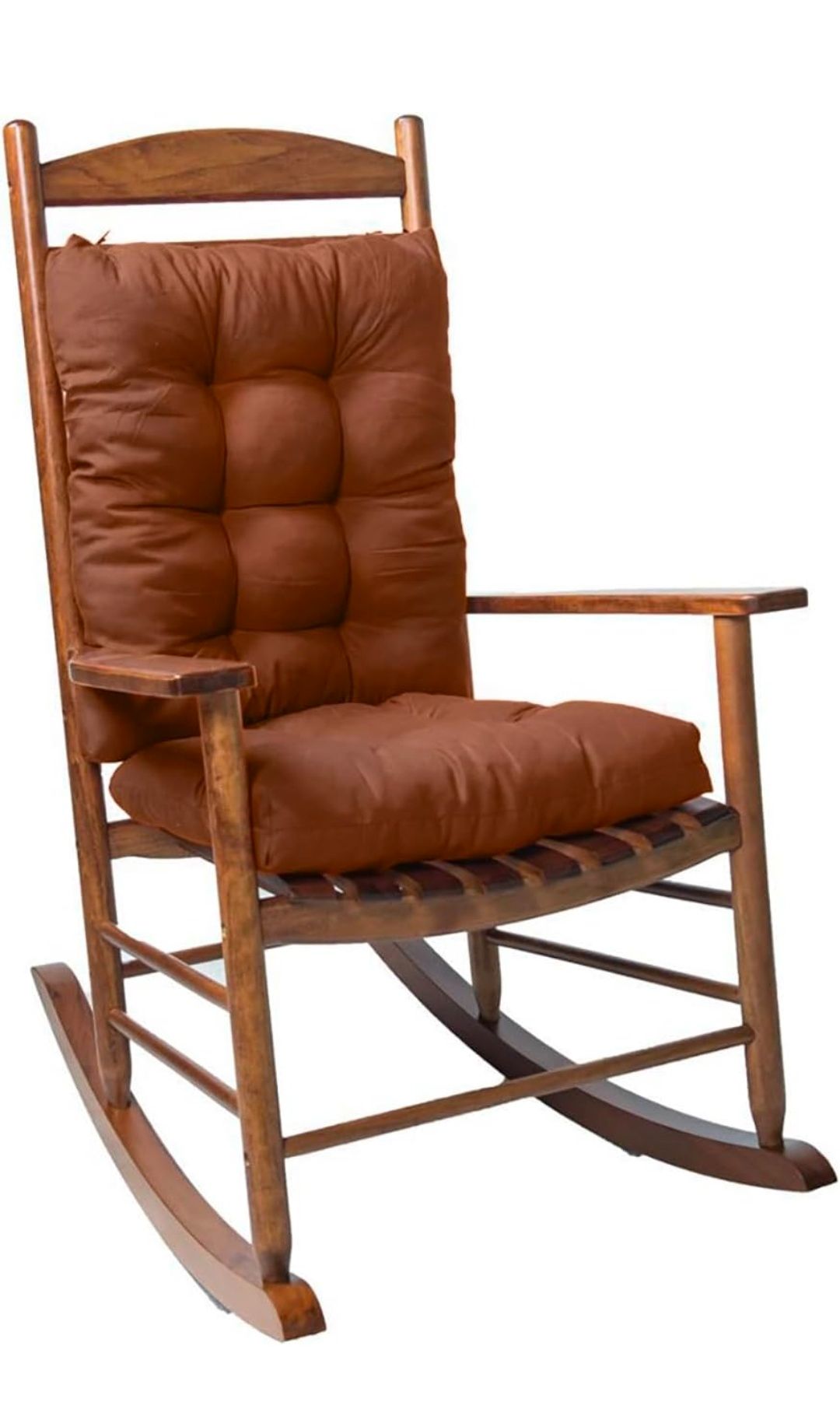 Rocking Chair Cushion Indoor Outdoor High Back Seat Pad Soft Chair Cushion for Patio Porch Garden Kitchen Office.(Cushions only no Chair)