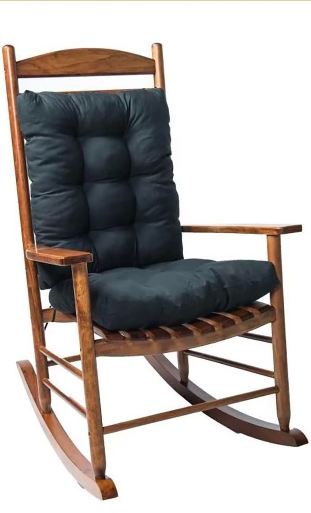 Rocking Chair Cushion Indoor Outdoor High Back Seat Pad Soft Chair Cushion for Patio Porch Garden Kitchen Office.(Cushions only no Chair)