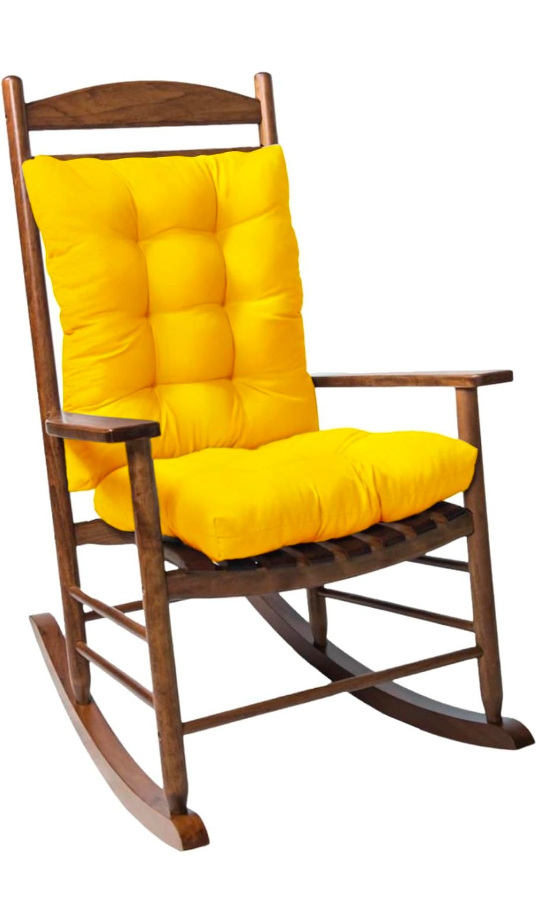 Rocking Chair Cushion Indoor Outdoor High Back Seat Pad Soft Chair Cushion for Patio Porch Garden Kitchen Office.(Cushions only no Chair)