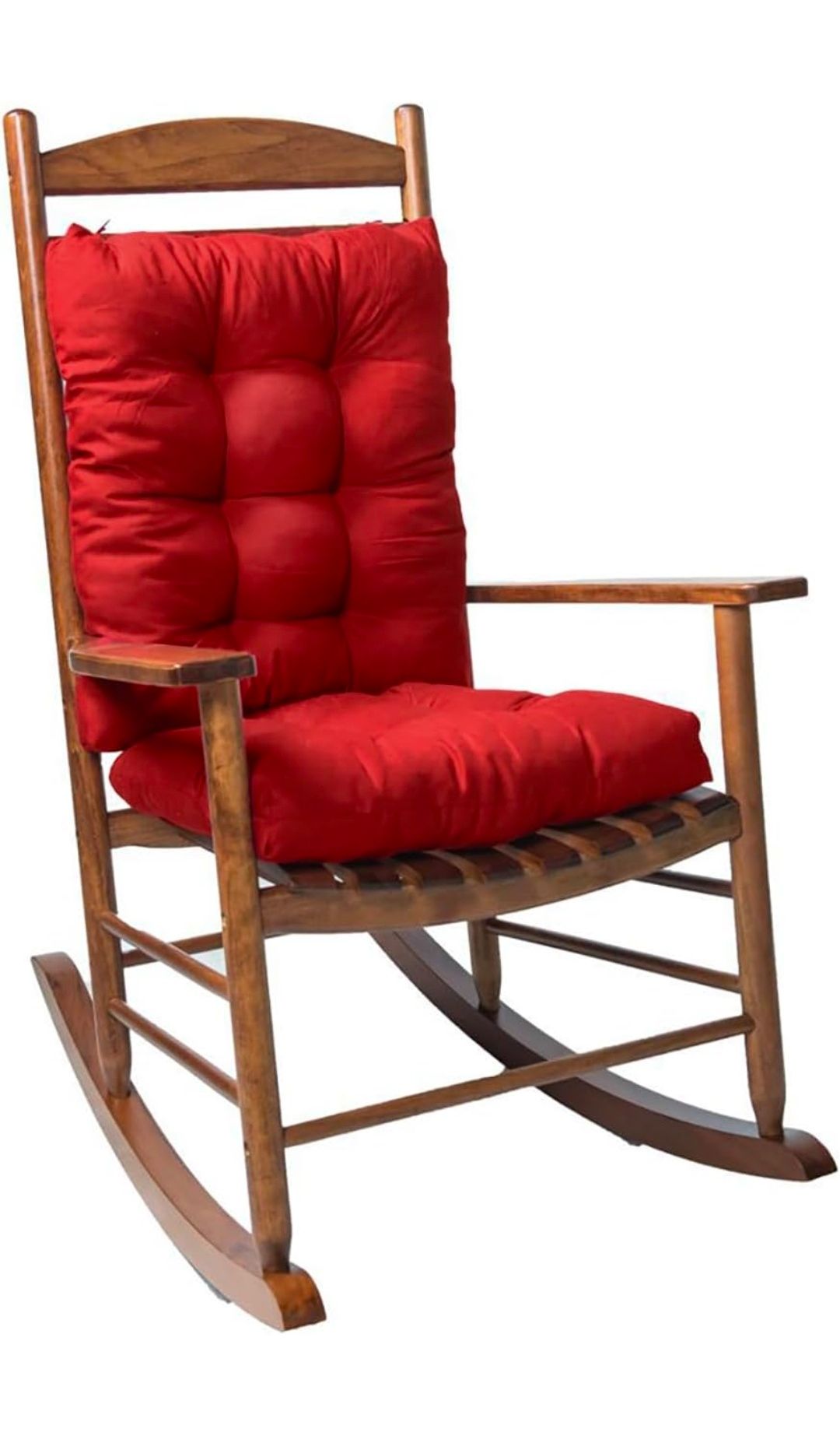 Rocking Chair Cushion Indoor Outdoor High Back Seat Pad Soft Chair Cushion for Patio Porch Garden Kitchen Office.(Cushions only no Chair)