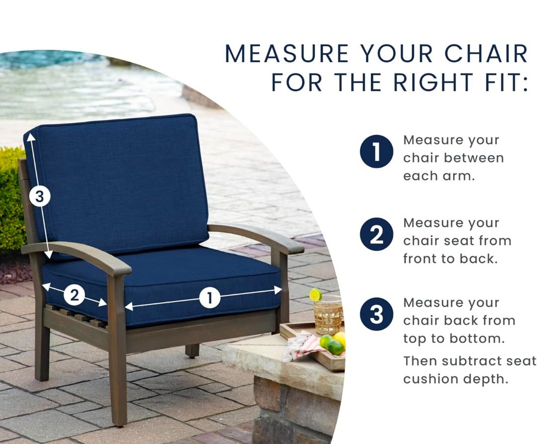 Outdoor Deep Seat Cushion Set.(Cushions Only)