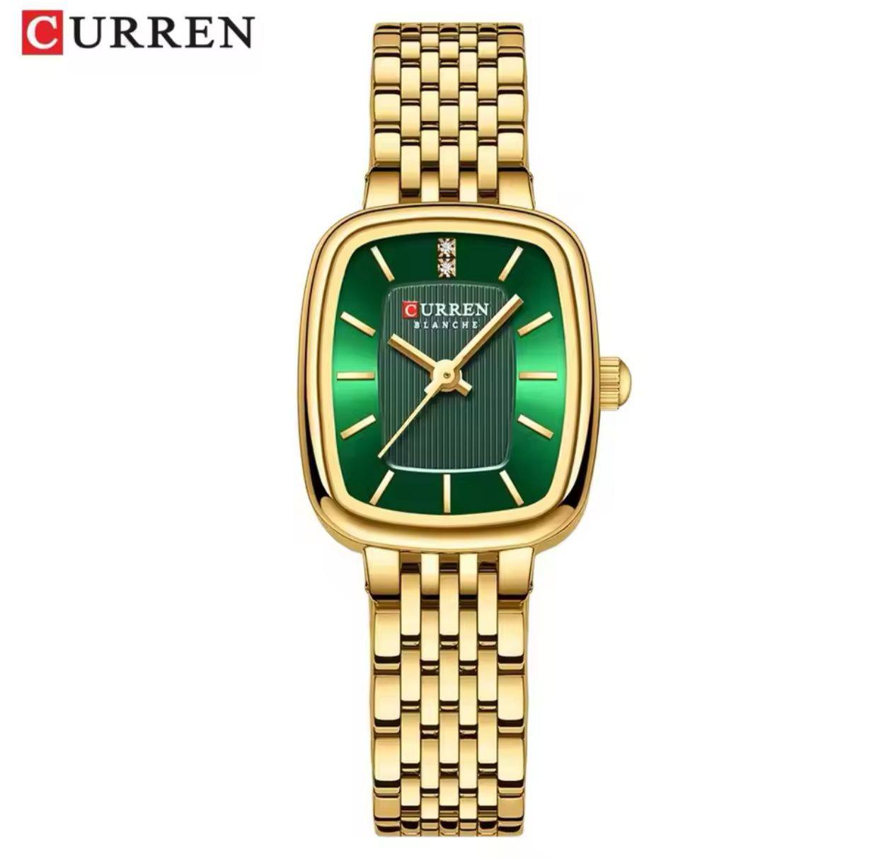 CURREN 9093 Luxury Square Womens Quartz Watches Casual Business Ladies Clock Relogio Feminino Women Beauty Leisure Sport Fashion Simple Waterproof Square Watches