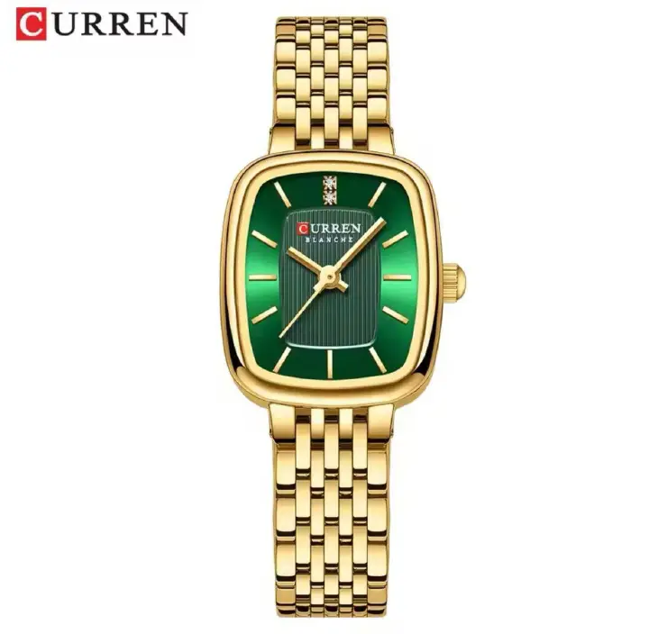 CURREN 9093 Luxury Square Womens Quartz Watches Casual Business Ladies Clock Relogio Feminino Women Beauty Leisure Sport Fashion Simple Waterproof Square Watches