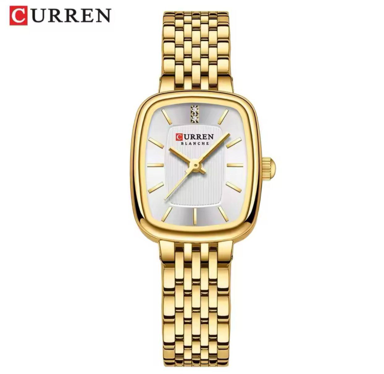 CURREN 9093 Luxury Square Womens Quartz Watches Casual Business Ladies Clock Relogio Feminino Women Beauty Leisure Sport Fashion Simple Waterproof Square Watches