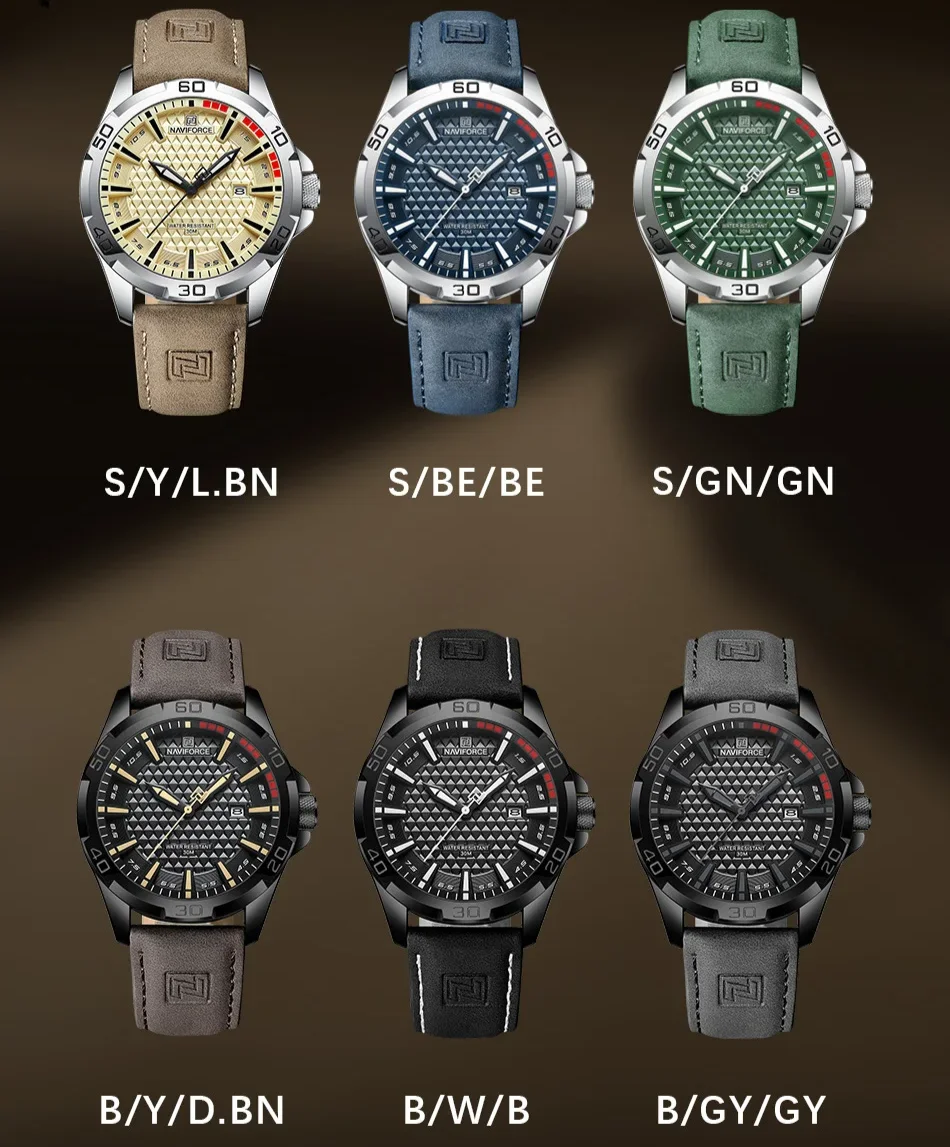 NAVIFORCE 8023 Official Wristwatch men Outdoor Sport Fashion Casual Lovers Gift Movement China Sunon Movement Zinc Alloy Case with Hardened Mineral Glass