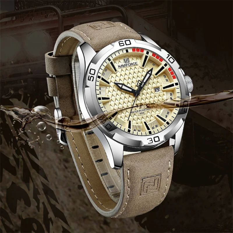 NAVIFORCE 8023 Official Wristwatch men Outdoor Sport Fashion Casual Lovers Gift Movement China Sunon Movement Zinc Alloy Case with Hardened Mineral Glass