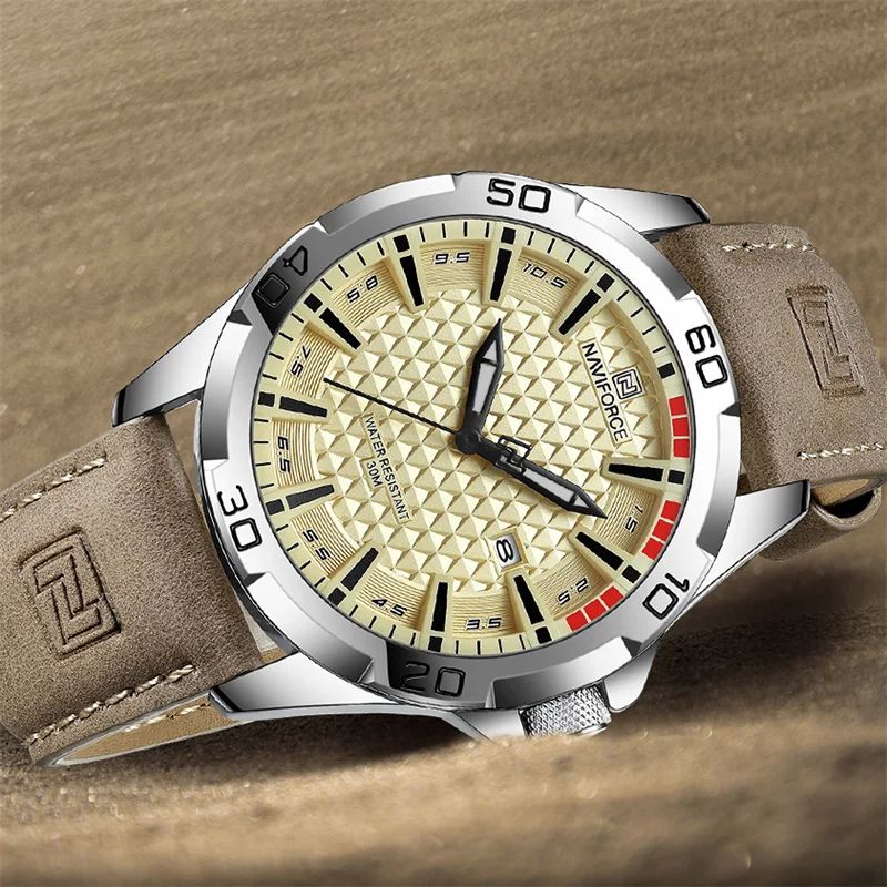 NAVIFORCE 8023 Official Wristwatch men Outdoor Sport Fashion Casual Lovers Gift Movement China Sunon Movement Zinc Alloy Case with Hardened Mineral Glass