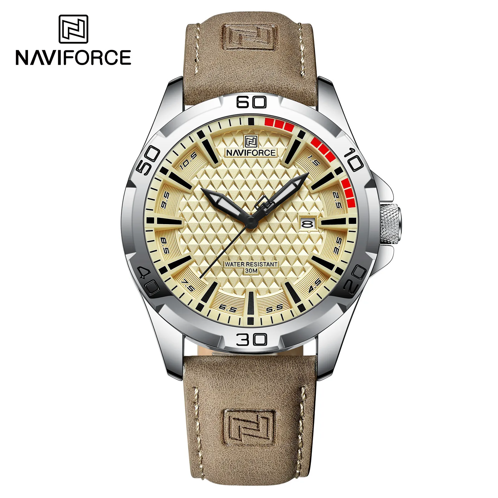 NAVIFORCE 8023 Official Wristwatch men Outdoor Sport Fashion Casual Lovers Gift Movement China Sunon Movement Zinc Alloy Case with Hardened Mineral Glass