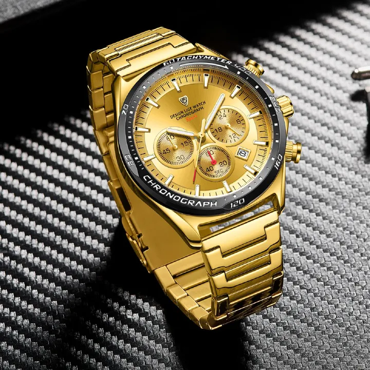 2025 LIGE 89730 Men's Fashion Business Luxury Sport Watch Wholesale Quartz Wristwatch High Quality 3ATM Waterproof Water resistant Luminous Hands Date Stainless Steel Band Watch