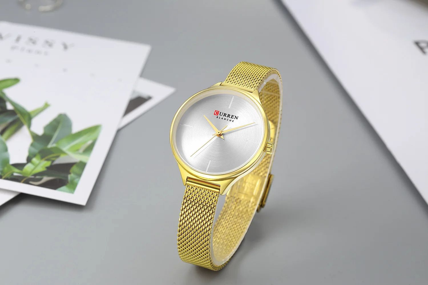 2025 Best-Selling Women’s CURREN Waterproof Quartz Watch Mesh Band Stainless Steel or Leather Strap, Thin, Stylish Dial Casual Fashion Leisure Sports Thoughtful Ladies Gift Simple yet Elegant