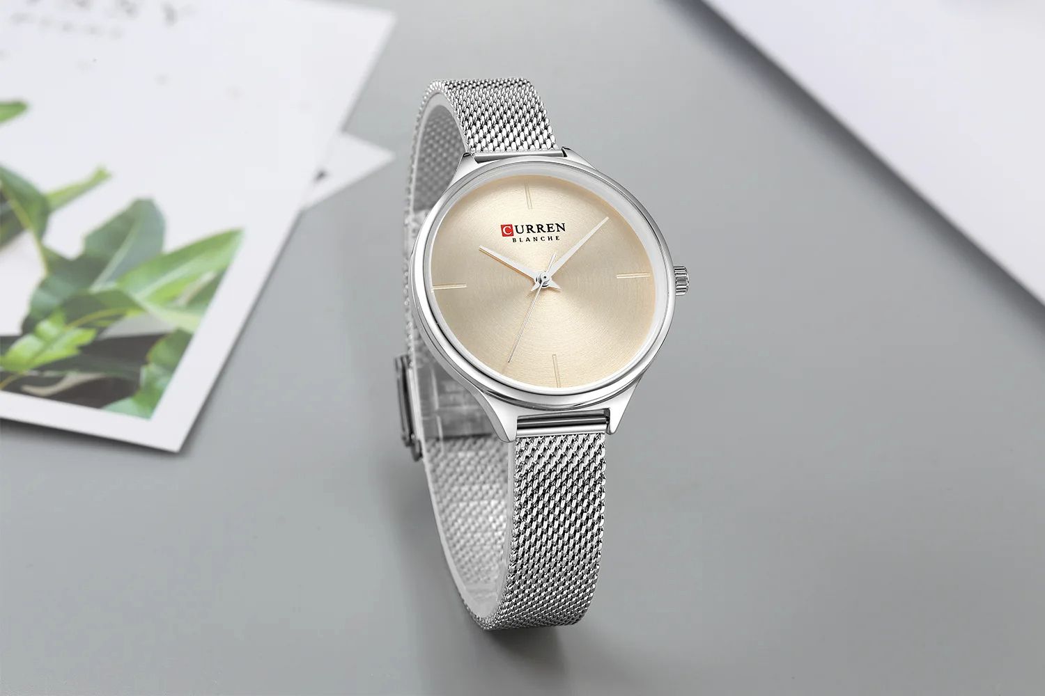 2025 Best-Selling Women’s CURREN Waterproof Quartz Watch Mesh Band Stainless Steel or Leather Strap, Thin, Stylish Dial Casual Fashion Leisure Sports Thoughtful Ladies Gift Simple yet Elegant