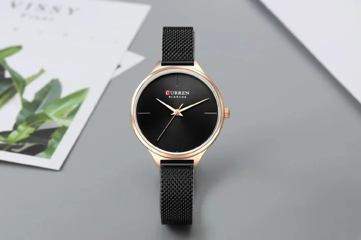 2025 Best-Selling Women’s CURREN Waterproof Quartz Watch Mesh Band Stainless Steel or Leather Strap, Thin, Stylish Dial Casual Fashion Leisure Sports Thoughtful Ladies Gift Simple yet Elegant