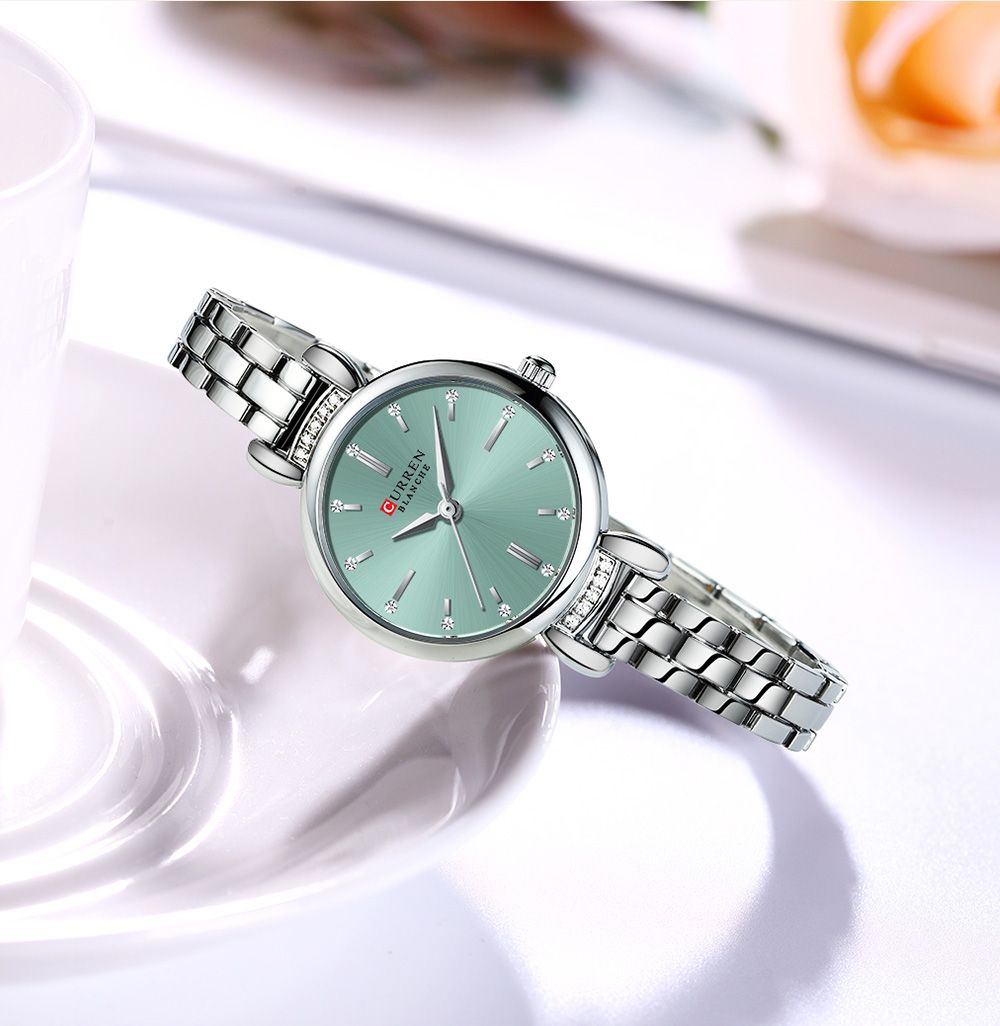 2025 CURREN Top Brand Elegant Dress Watch for Women Shining Rhinestones Gold Stainless Steel Bracelet and Diamond Design Waterproof and Exquisite Fashionable Quartz Wristwatch