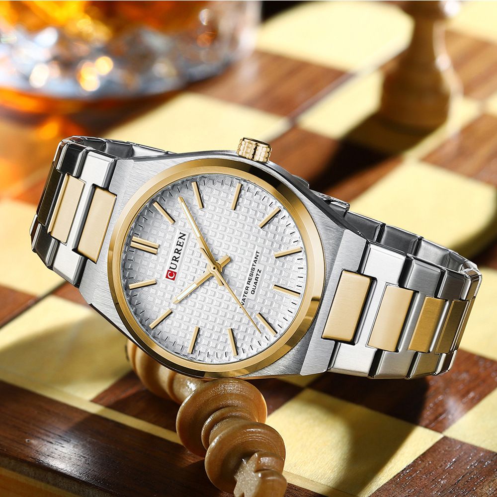 CLASSIC CURREN 2025 Men's Quartz Watch – Elegant and Simple Design Ideal for Fashionable and Sporty Gentlemen Large Dial Luminous Display Stainless Steel Strap Style and Functionality RE-DEFINED