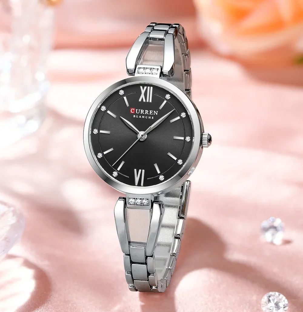Lady CURREN 2025 | CHARM Luxury Brand Elegant Fashion Gold Wrist Clock Stainless steel Waterproof Original Quartz Wristwatch Modern Japanese Minimalist Vintage Luxe