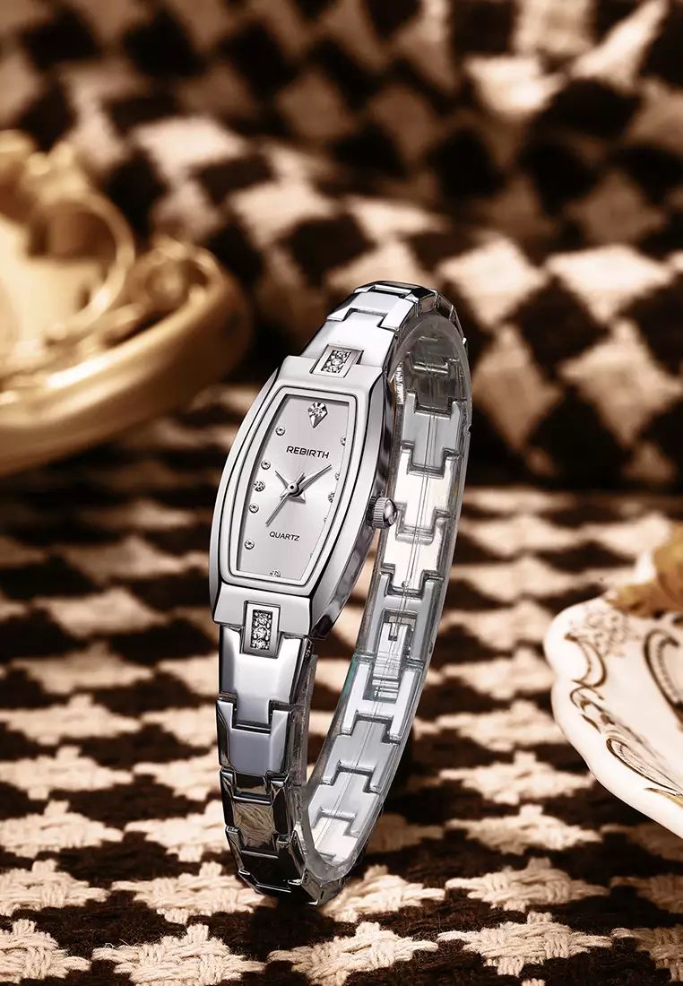 REBIRTH 2062 Watch | Original Style with 3atm Waterproofing Specs Elegant Timer Stainless Steel Case & Band + Diamond Spicings