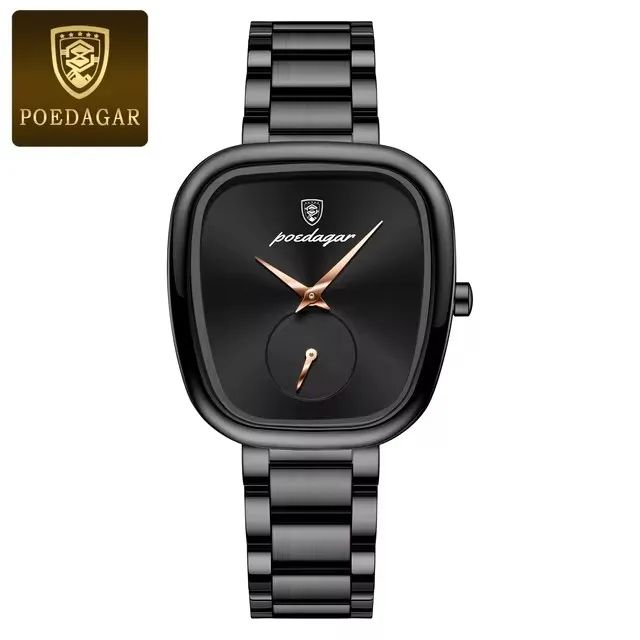Rose Gold POEDAGAR 783 | High Quality Luxury Female Clock Watch Irregular Dial + Stainless Steel Case & Band Strap 3atm Waterproofing Quartz Movement